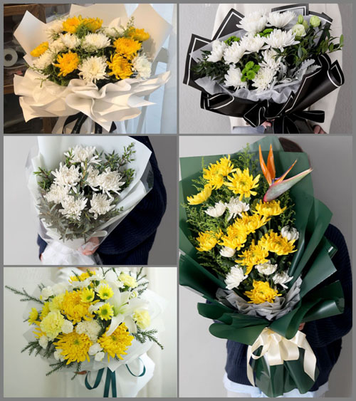 山西忻州五台县石咀乡白事花束代送